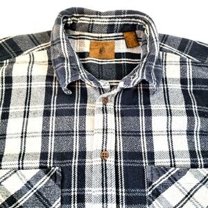 Vtg 90s‎ St. John's Bay Heavy Plaid Flannel Shirt Men's XL Baggy Gorp Grunge
